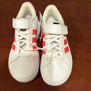 adidas Kids White and Red Sneakers